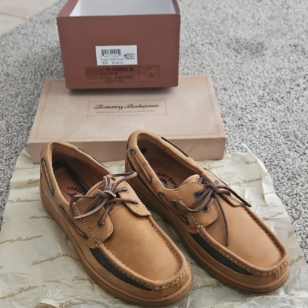 Tommy Bahama Men's Tan Boat Shoes